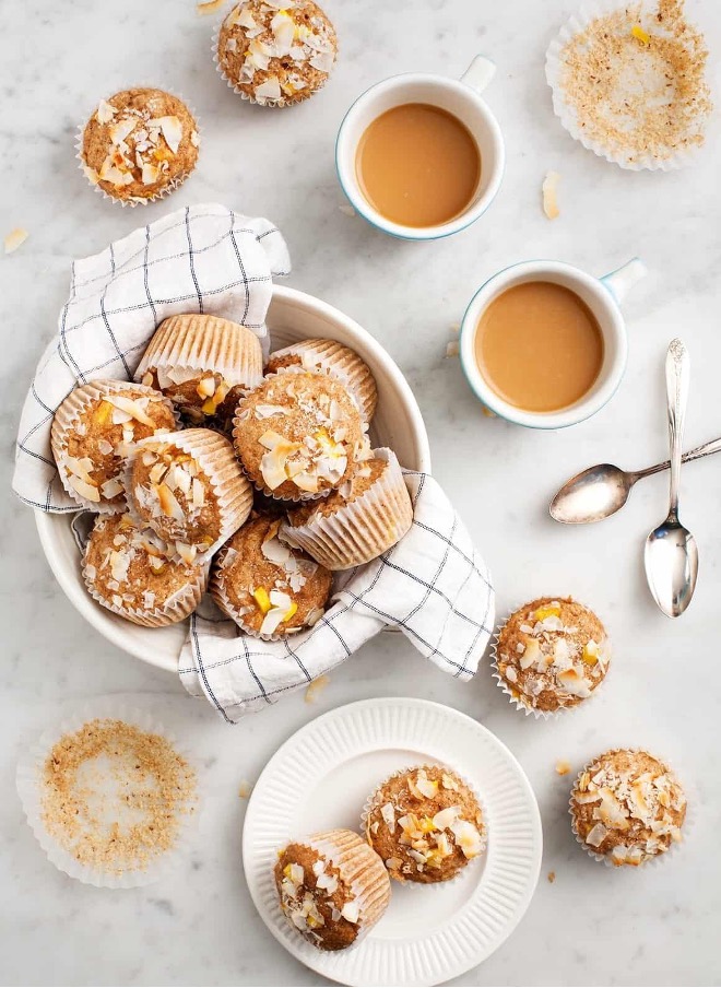 Mango coconut muffins