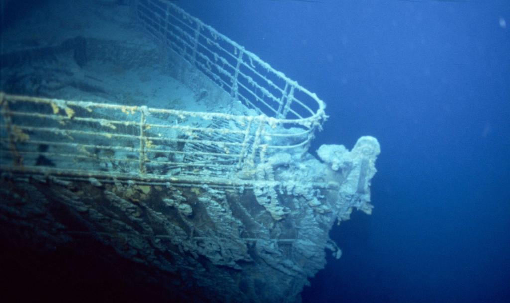The tip of the Titanic shipwreck