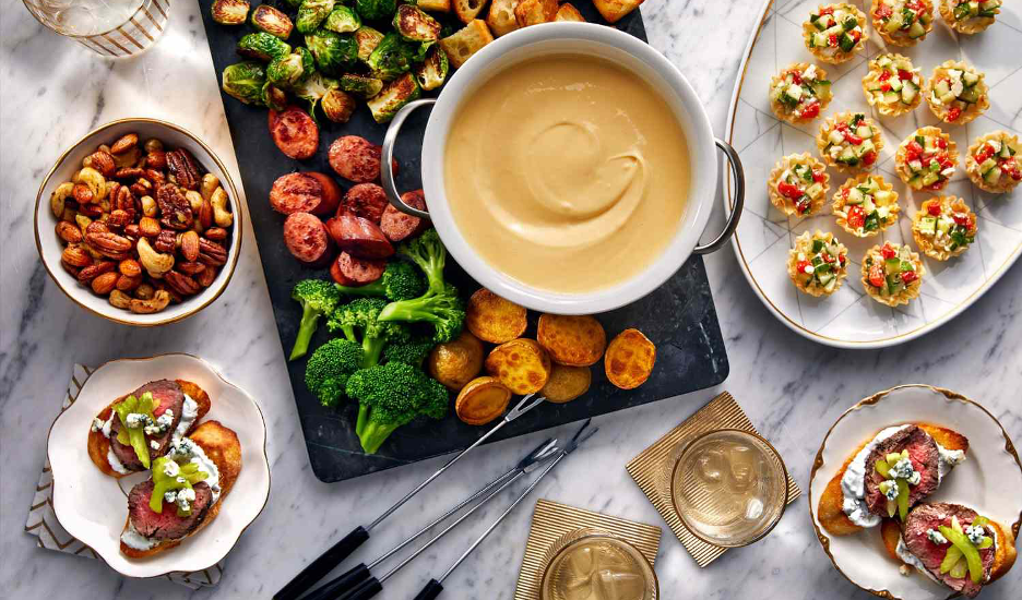 An array of delicious and elevated finger foods for your next beachside tailgate