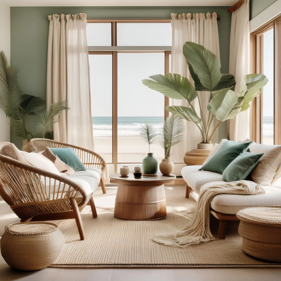 Textured & Tactile Surfaces in a beach home interior