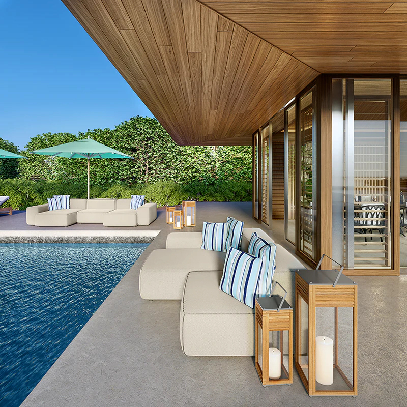 The Lyndonville Lantern from JANUS et Cie merges Japanese minimalism with Cape Cod architecture. 