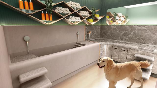 Pet spa at Miami's Bentley Residences