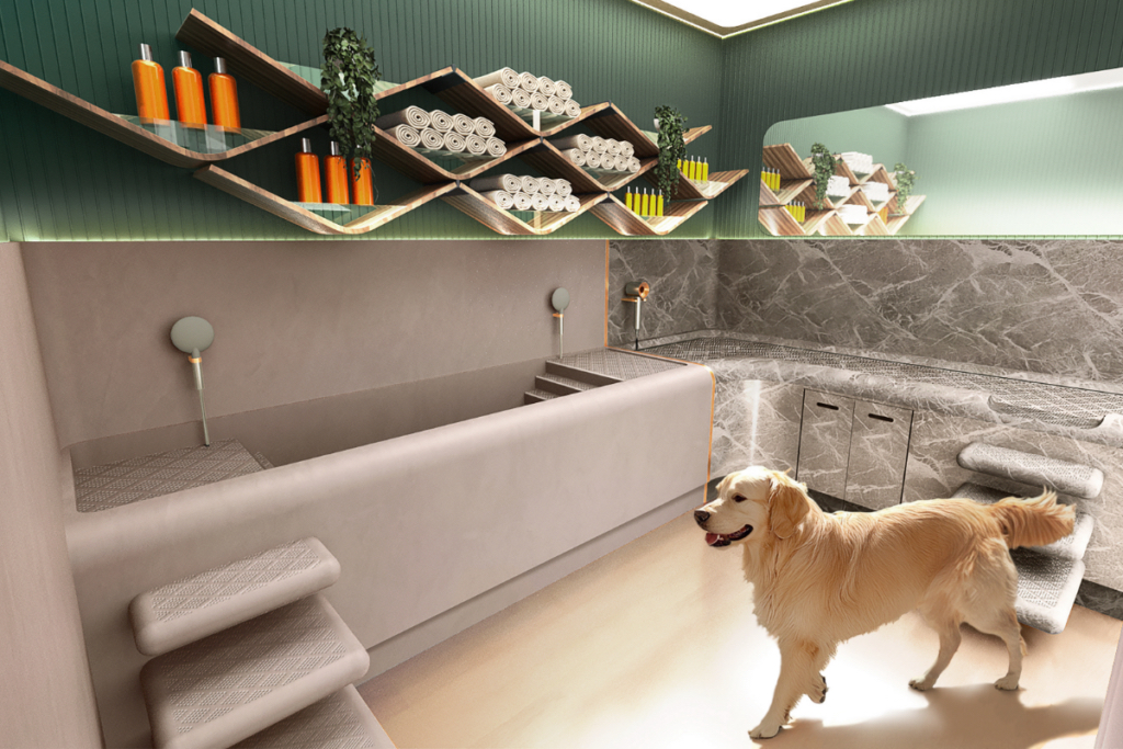 Pet spa at Miami's Bentley Residences
