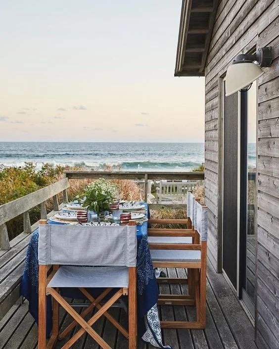 Makeshift Large Table for Entertaining with built-in bench seating