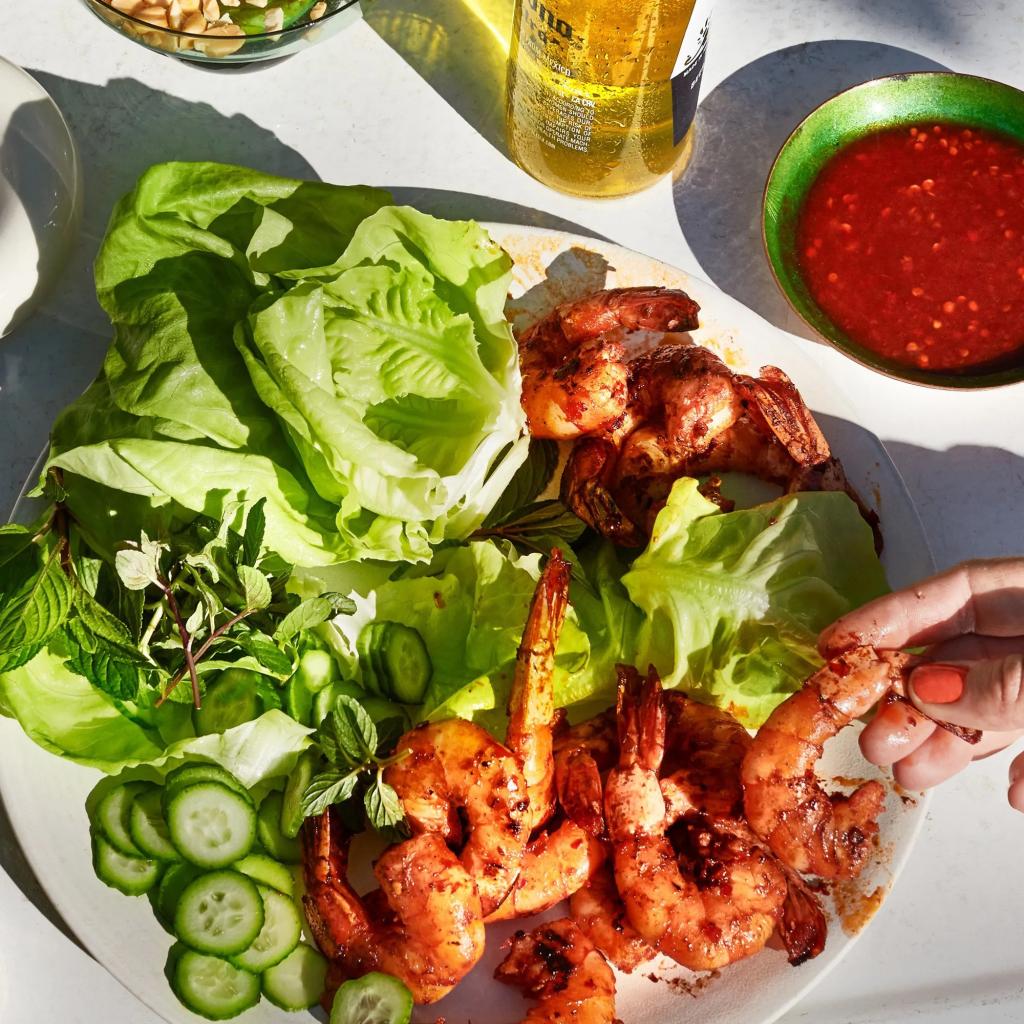 Sambal Shrimp Lettuce Wraps with Butter Lettuce (Bibb Lettuce)