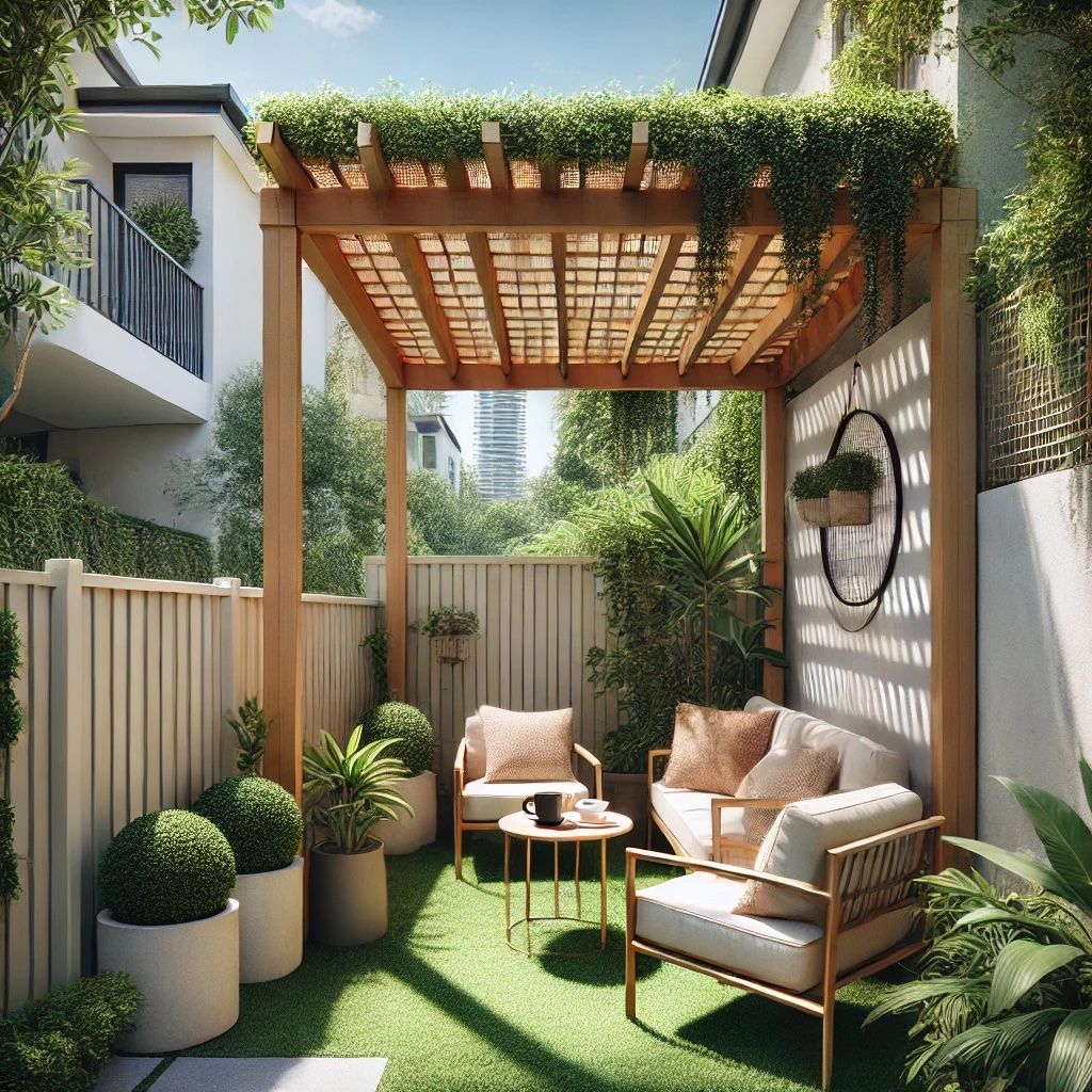 Pergola design for a small outdoor space on the Gold Coast
