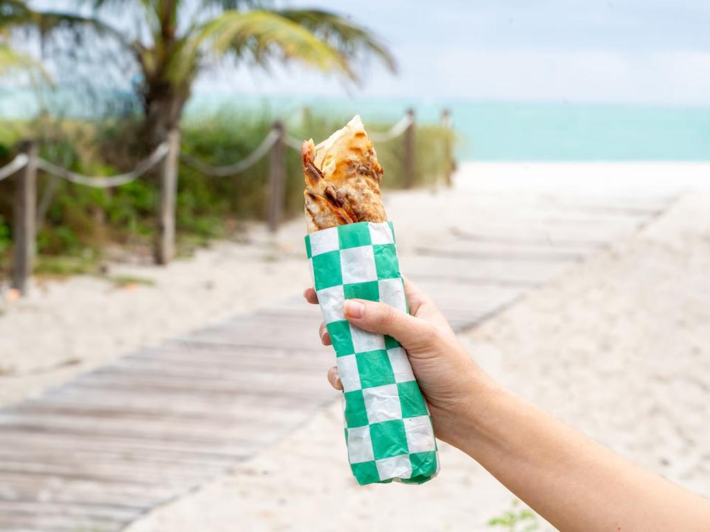 roll-up beach sandwich