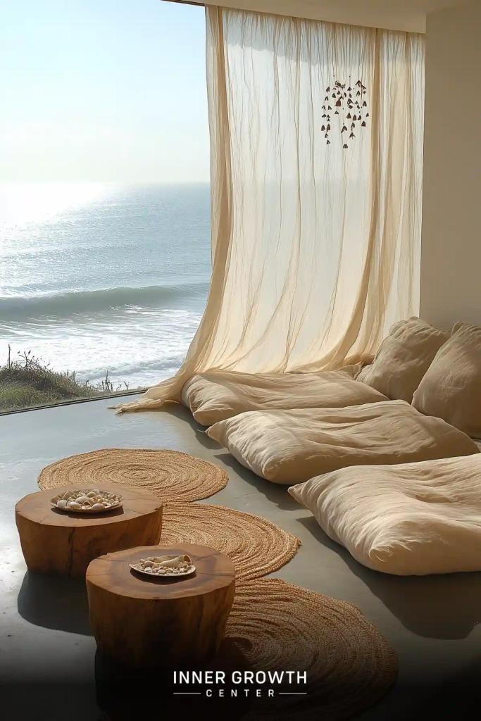 The Calm Oasis or Chill Space: Seaside Meditation Nook