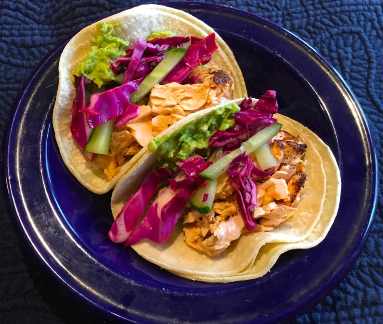 Cedar-Plank Salmon Tacos