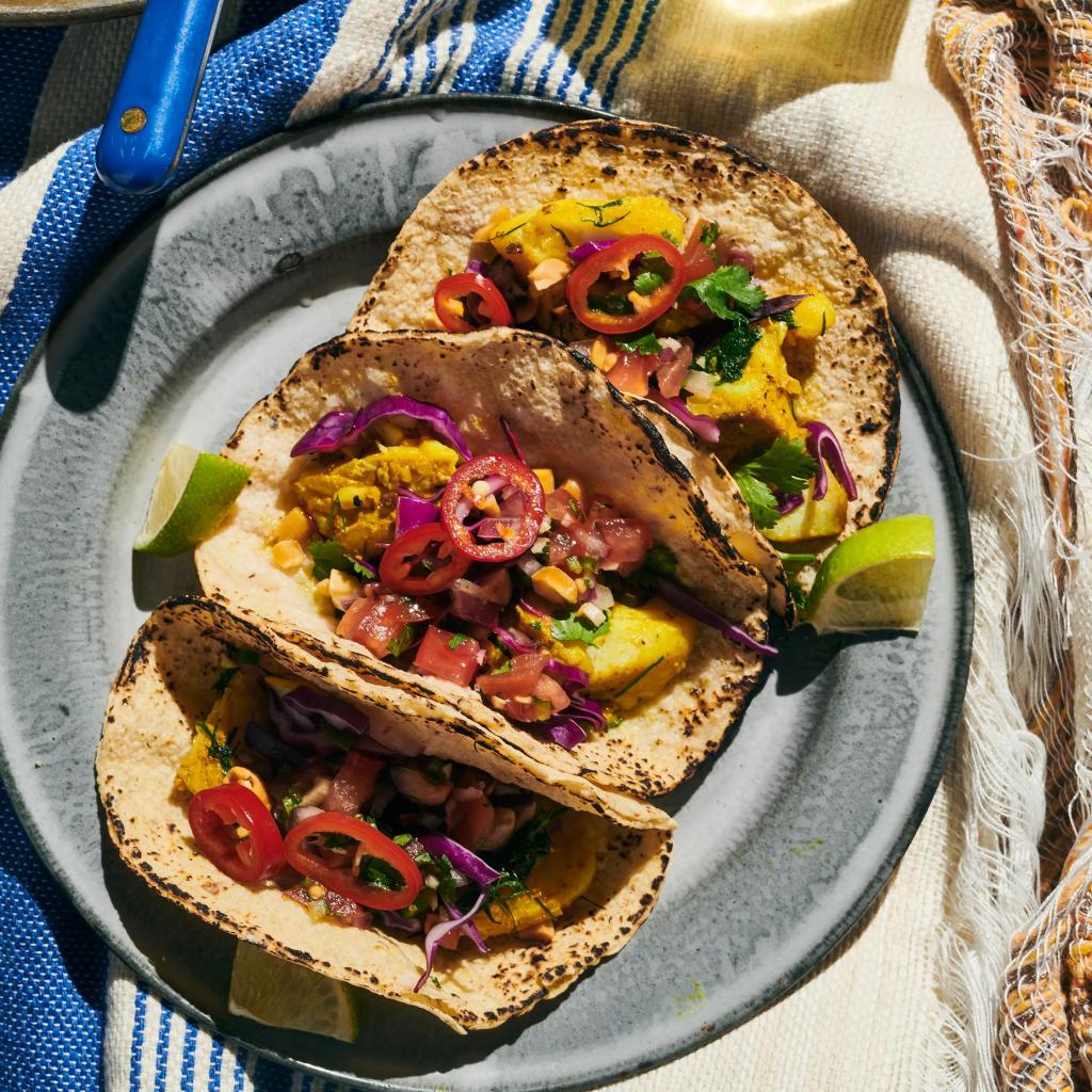 Baja-Style Turmeric Fish Tacos with Nuoc Cham Salsa