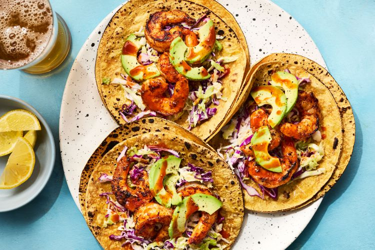 Gulf Coast and Texas: Blackened Shrimp Tacos with Cajun Slaw