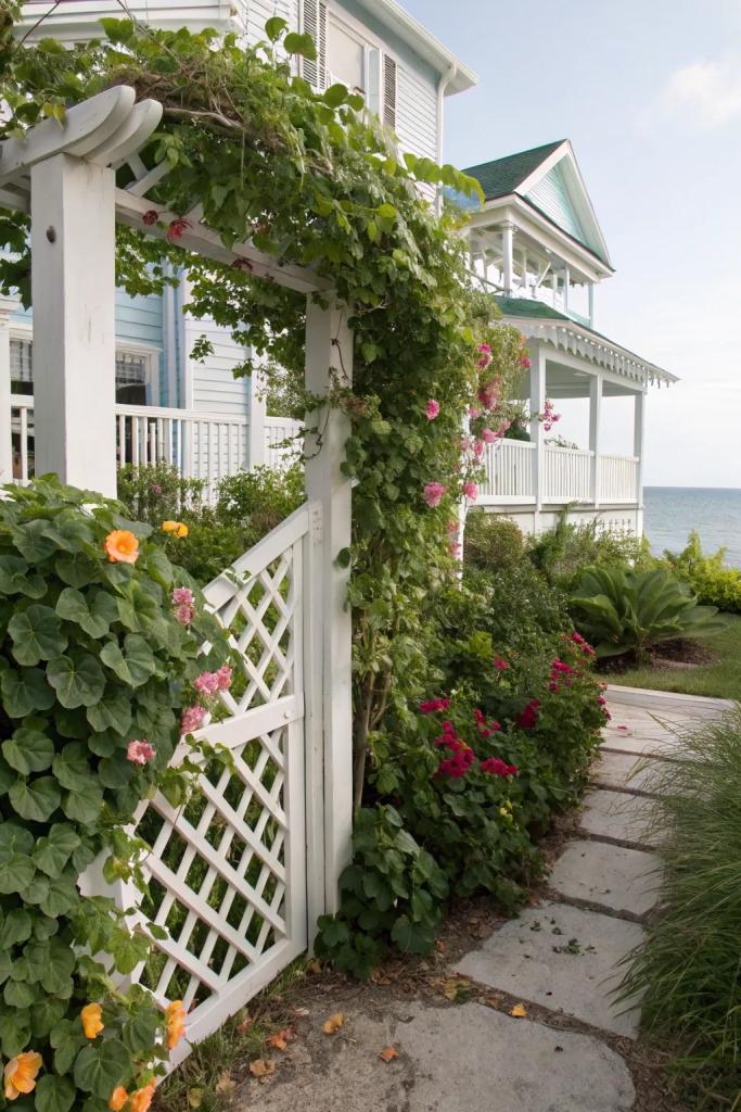 Living Privacy Screens with Salt-Tolerant Climbers
