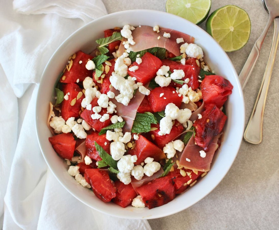 Grilled Watermelon & Prosciutto Salad