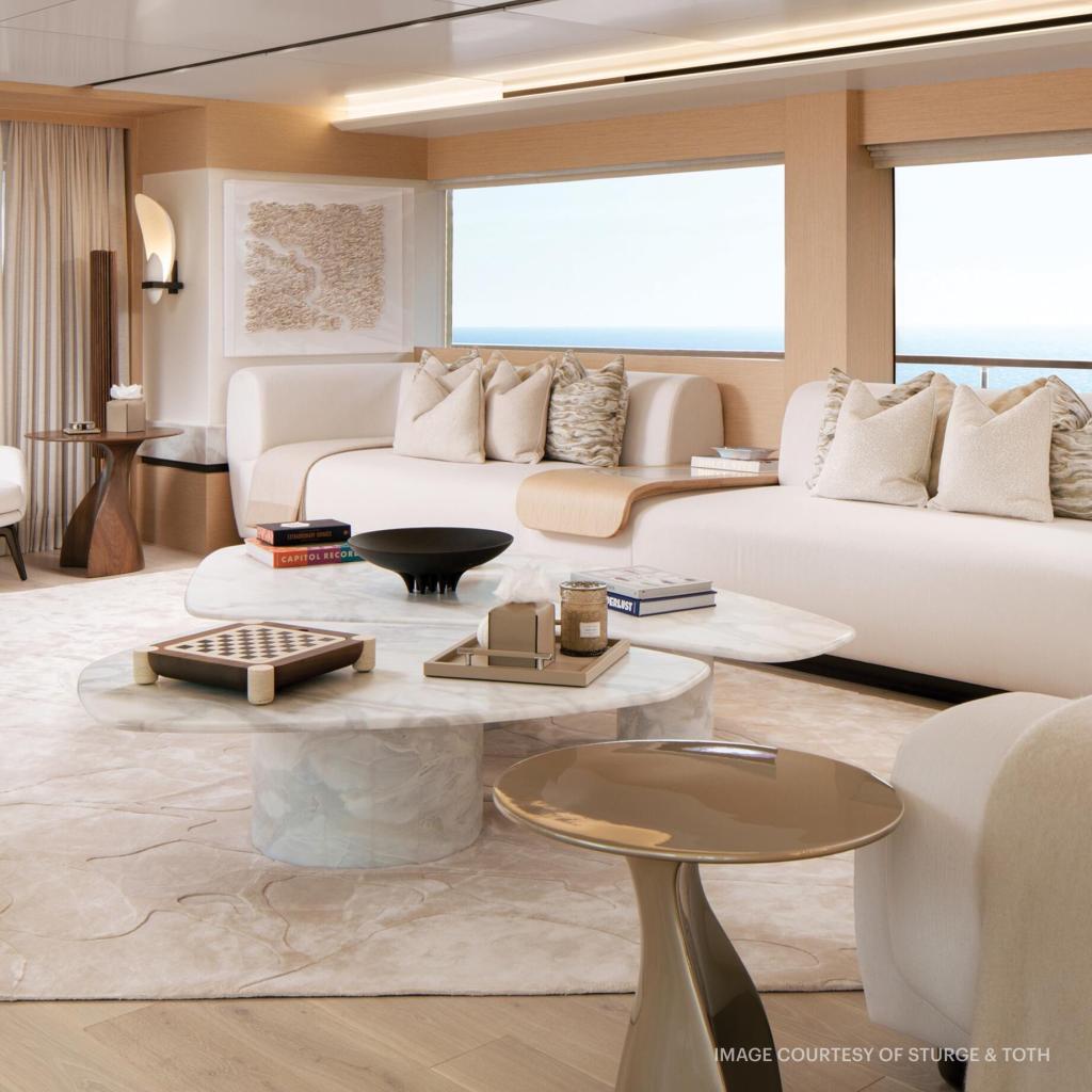 Holly Hunt Elevated Performance Materials That Feel Residential in a yacht interior