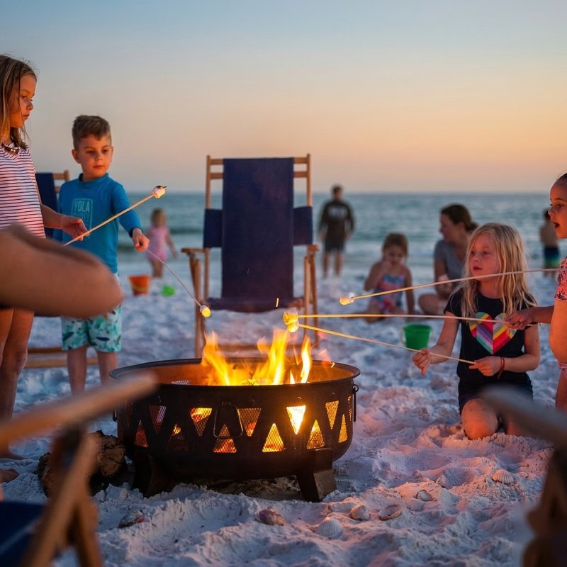 End the Day With a Sunset Cookout and Stargazing on the beach
