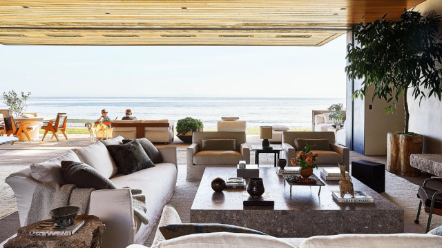 beach home in Santa Barbara, CA, showcasing an indoor/outdoor lifestyle and an expansive coastal view